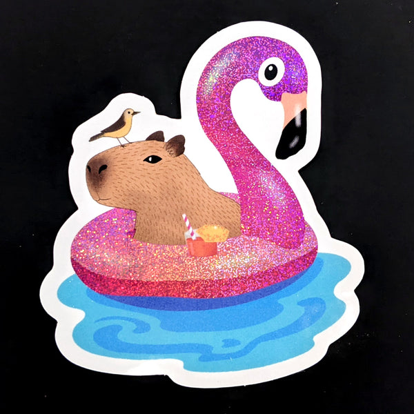 Built to Chill Capybara Sticker