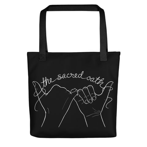 The Sacred Oath Tote Bag - Black & White