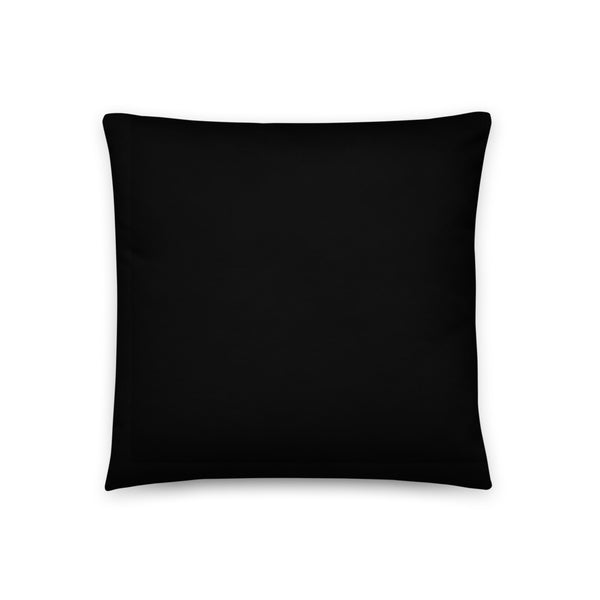 Cosmic Cat Skull Pillow - Color on Black