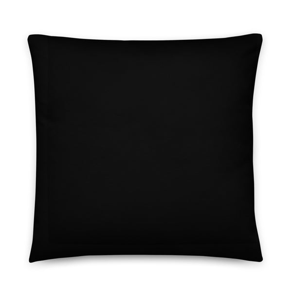 Cosmic Cat Skull Pillow - Color on Black