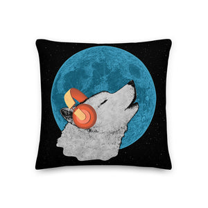 Wolf Vibe Pillows with Blue Moon