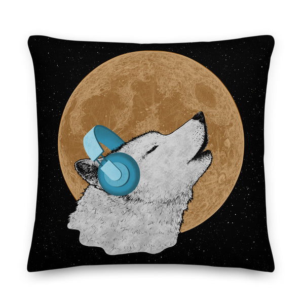 Wolf Vibe Pillows with Gold Moon