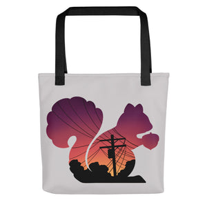 Sunset Squirrel Tote Bag