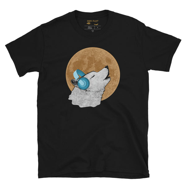 Wolf Vibe with Gold Moon Unisex T-Shirt