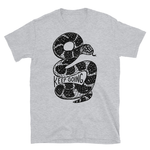 Keep Going Black & White Snake Unisex T-Shirt