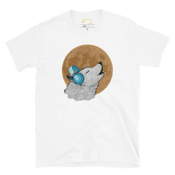 Wolf Vibe with Gold Moon Unisex T-Shirt