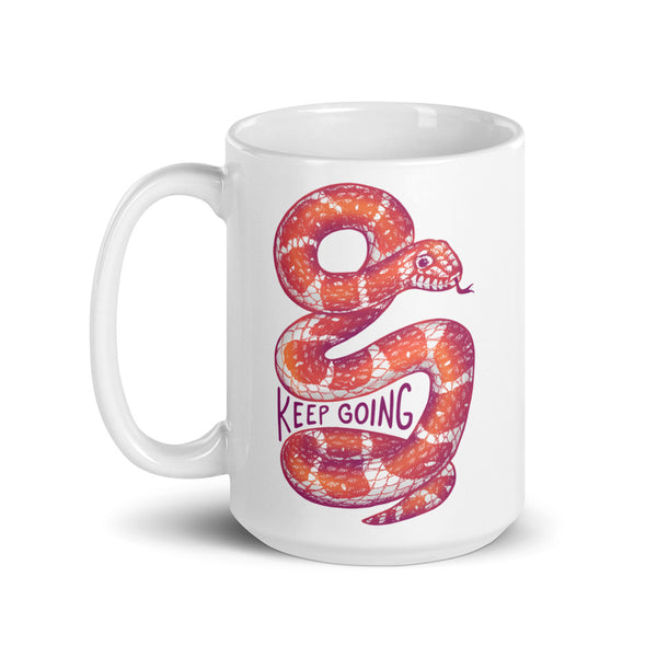 Keep Going Colorful Snake Mug