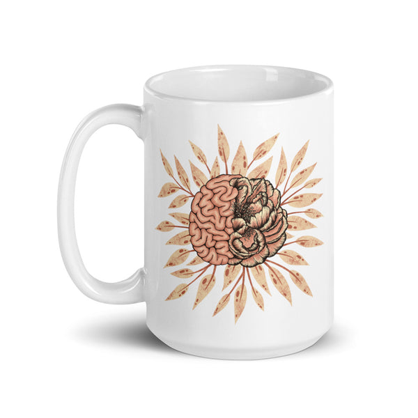 Brain Flower in Cream Mug