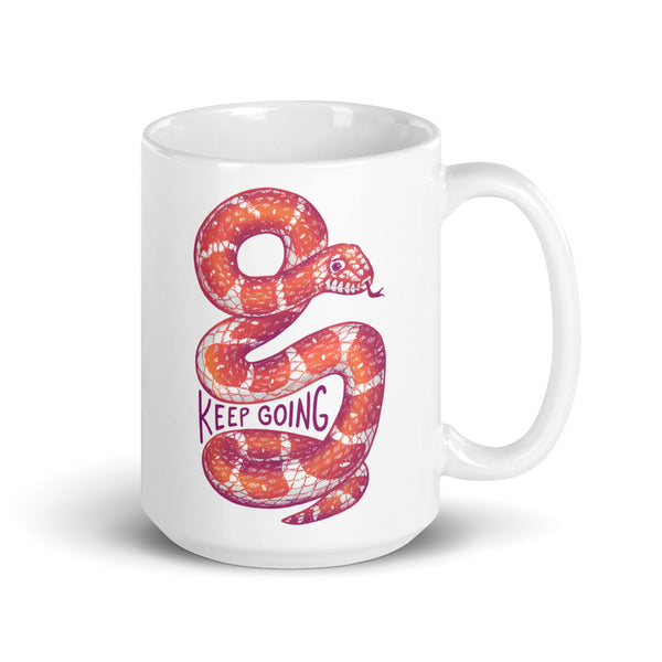 Keep Going Colorful Snake Mug